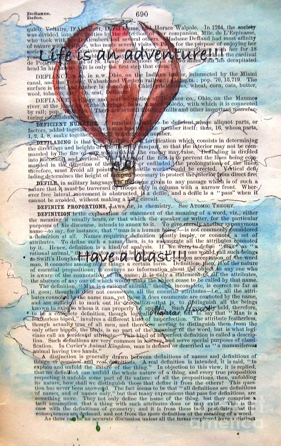 Hot Air Balloon Painting - Hope Floats - Rise Above It by Maria Hunt