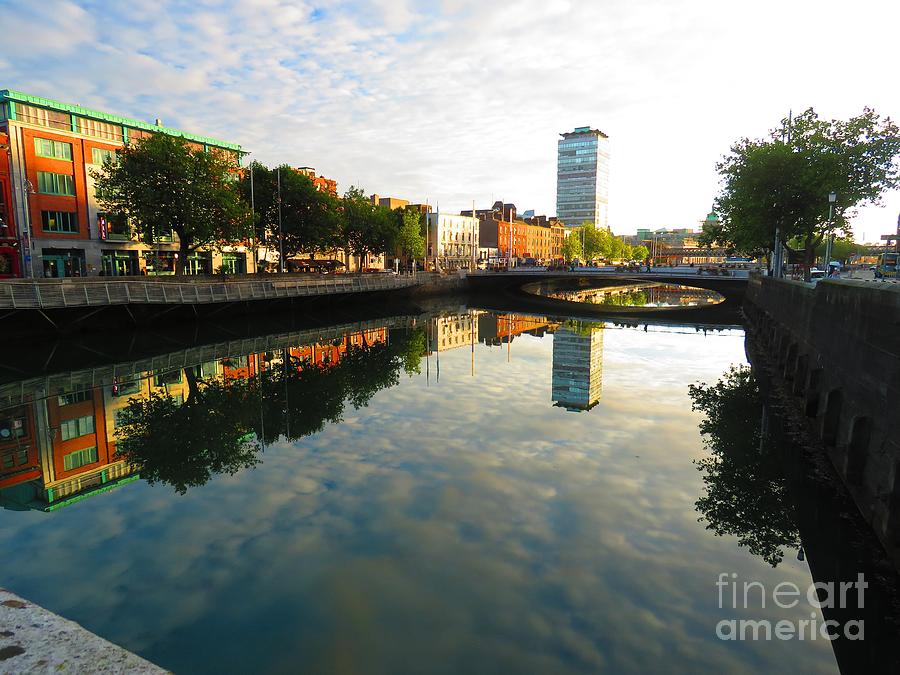 Liffey in the morning Photograph by Rrrose Pix