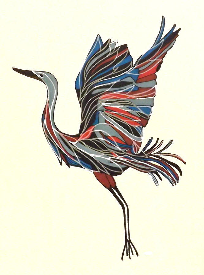 Birds Drawing - Lift by Baya Clare Birds Drawing - Lift by Baya Clare