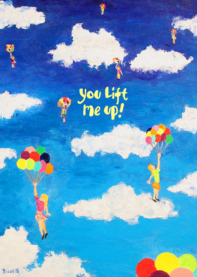 Lift Me Up Greeting Card Painting by Thomas Blood