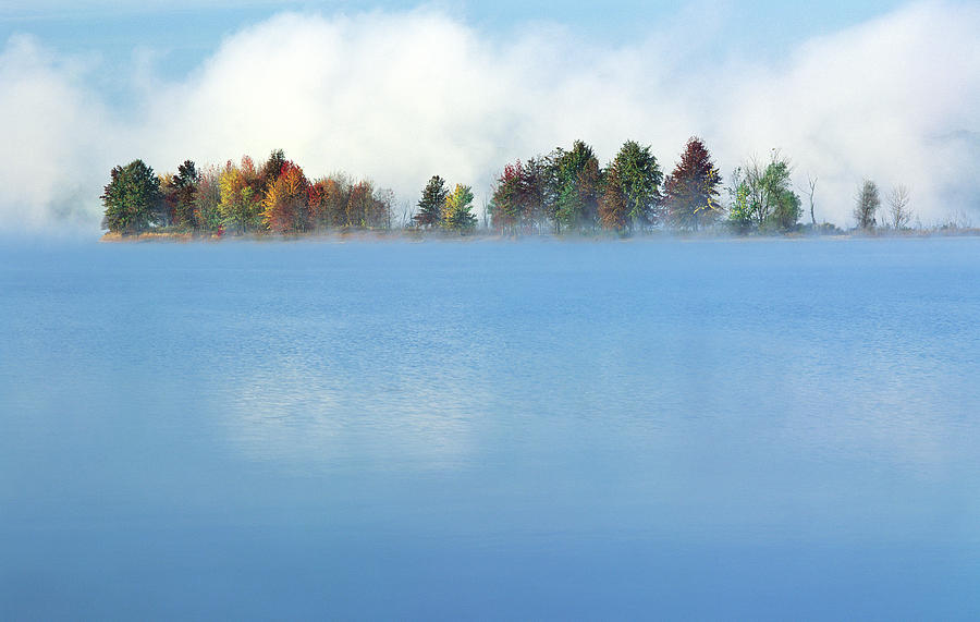 Fall Photograph - Lifting Fog by Jim Nelson