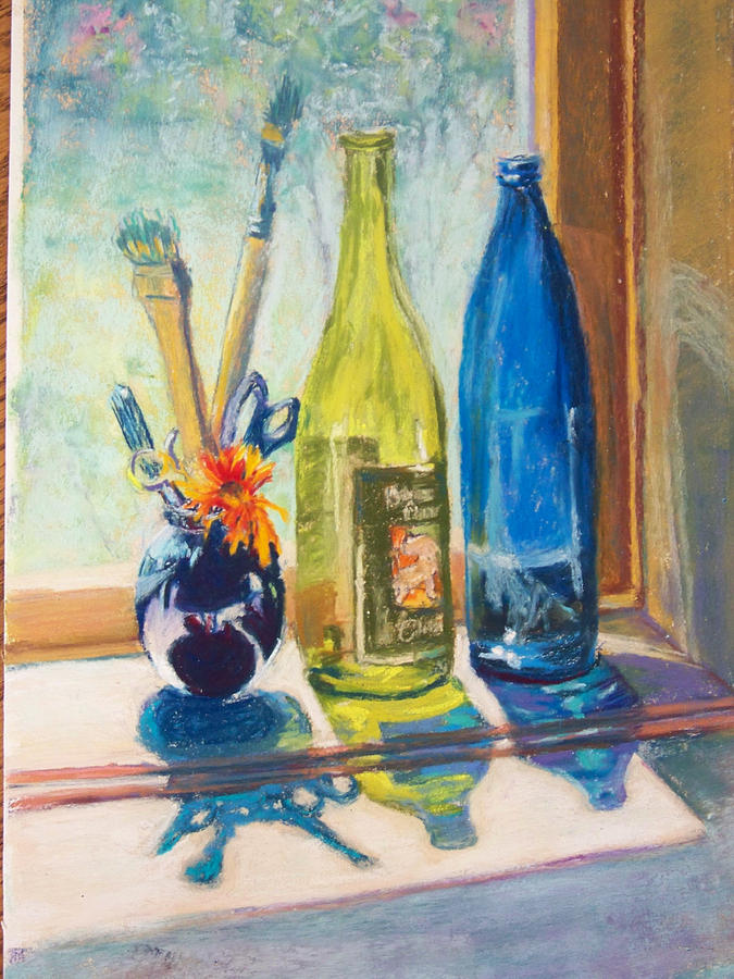 Light And Bottles Painting By Laurie Paci - Fine Art America