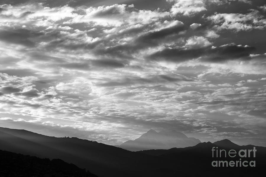 Light and Cloud over Mt Illimani Photograph by James Brunker