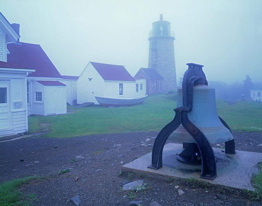 Light and Fog Bell Photograph by Tom Daniel