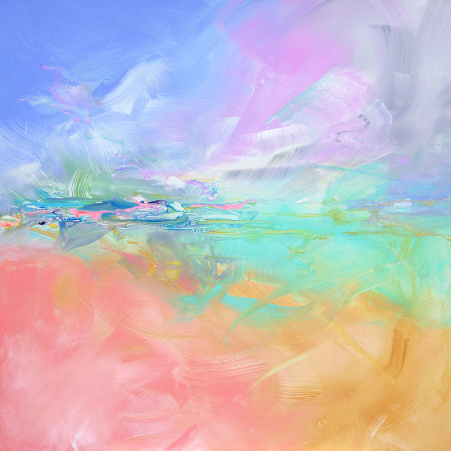 Abstract Painting - Light and Life-Thinking Beach by Susan Card