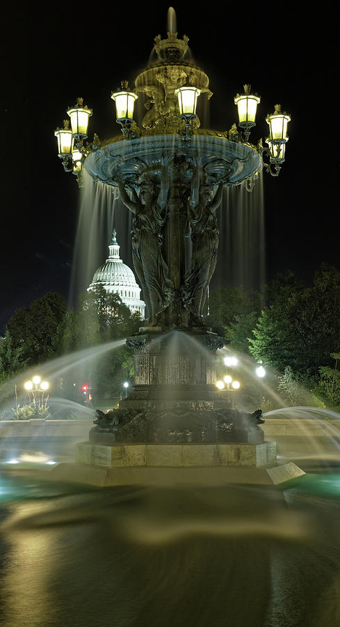 Light and Water Fountain - Bartholdi Park Washington DC Photograph by Doolittle Photography and Art