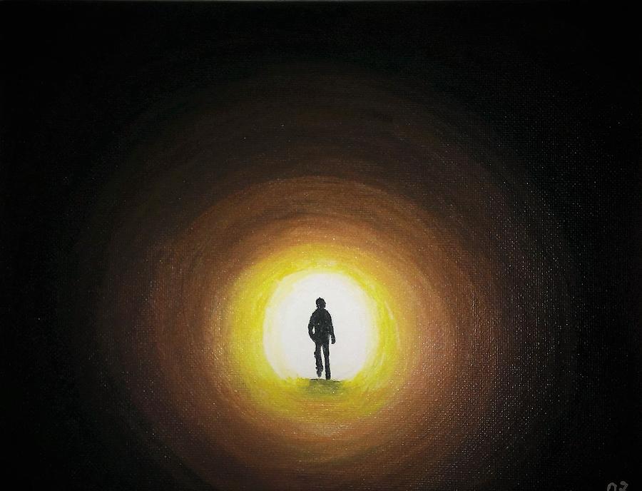 Light at end of tunnel Painting by Pixels
