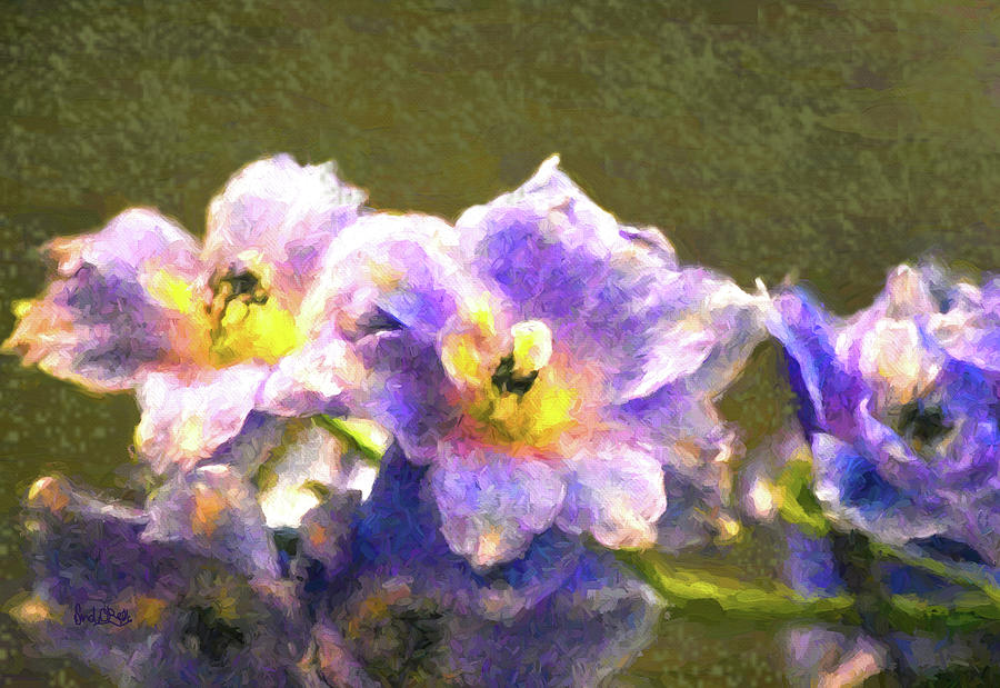 Light Blue Belladonna Delphiniums Photograph by Sandi OReilly