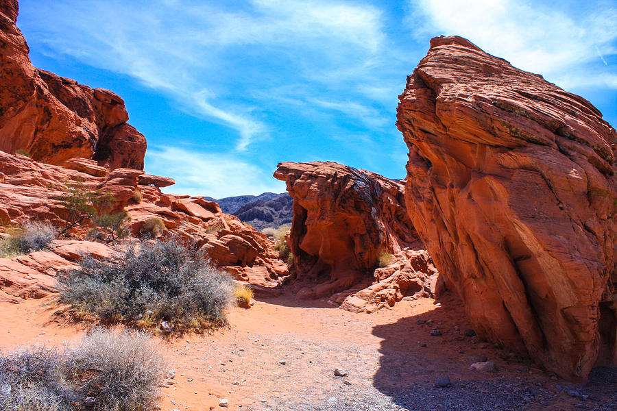 Light Blue red rock Photograph by William E Rogers | Fine Art America