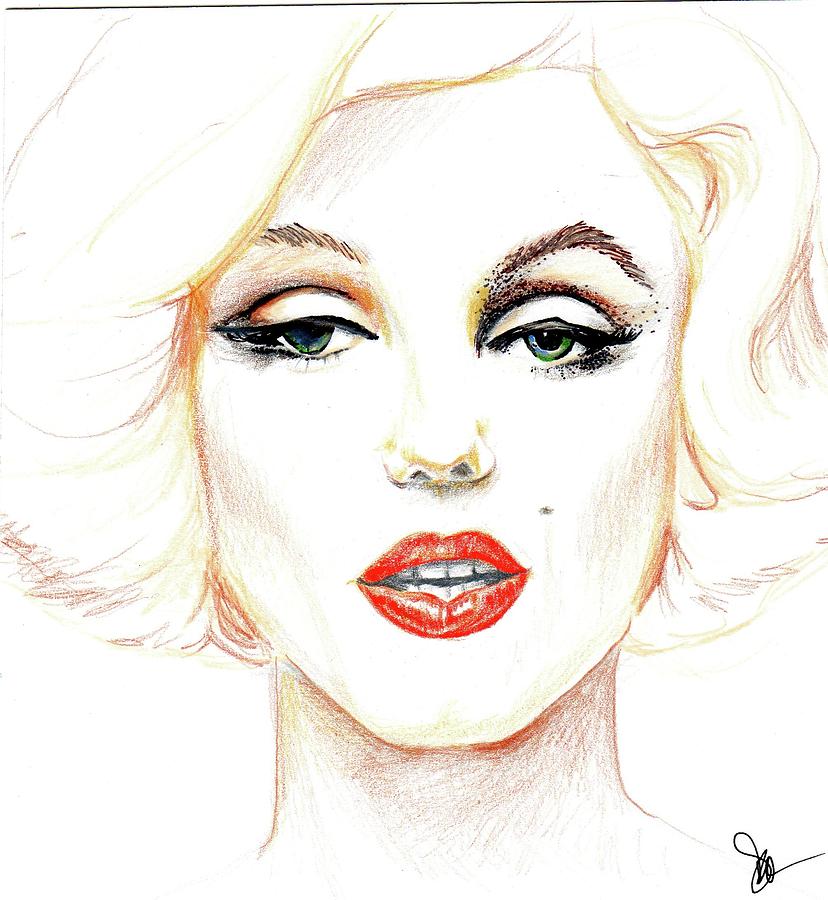 Marilyn Monroe Portrait Mixed Media - Light Bright by Debbie Duguay