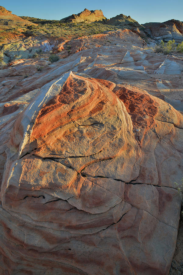 Light Fades on Valley of Fire Sandstone Photograph by Ray Mathis