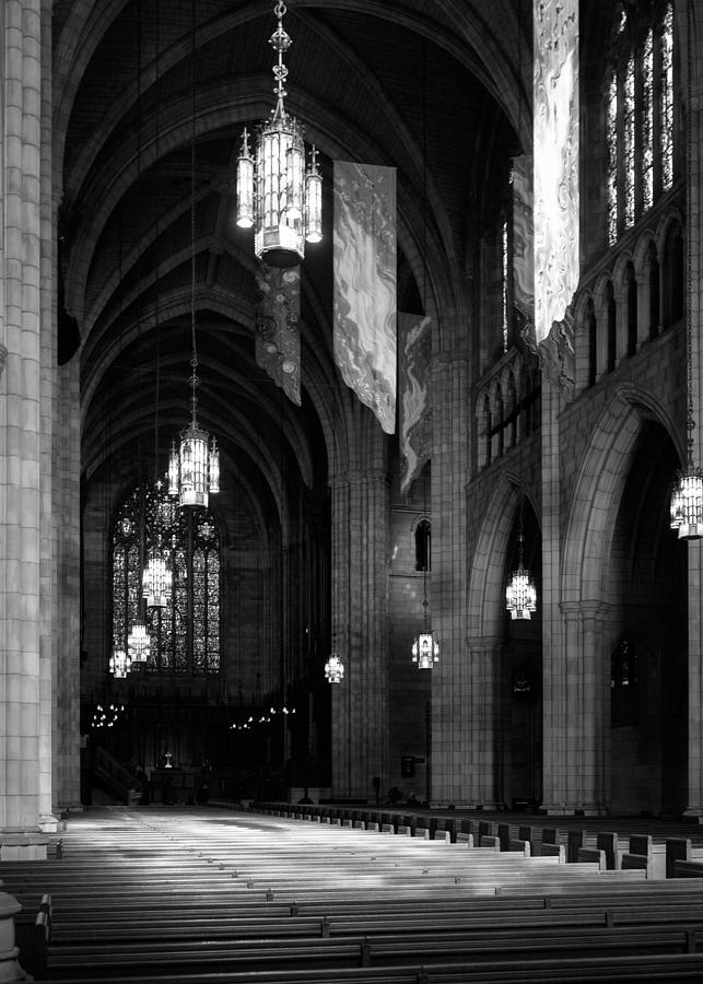 Light Falling on Pews Inside Princeton Chapel Photograph by Stephen Russell Shilling