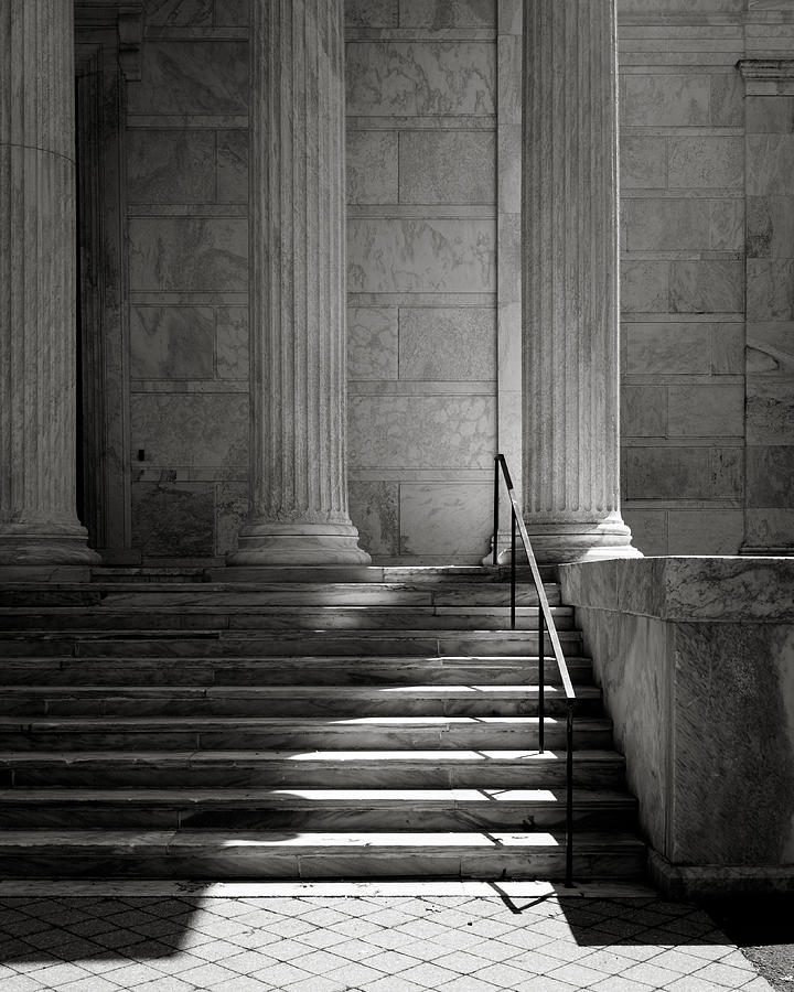 Light Falling on the Steps of Whig Hall Photograph by Stephen Russell Shilling