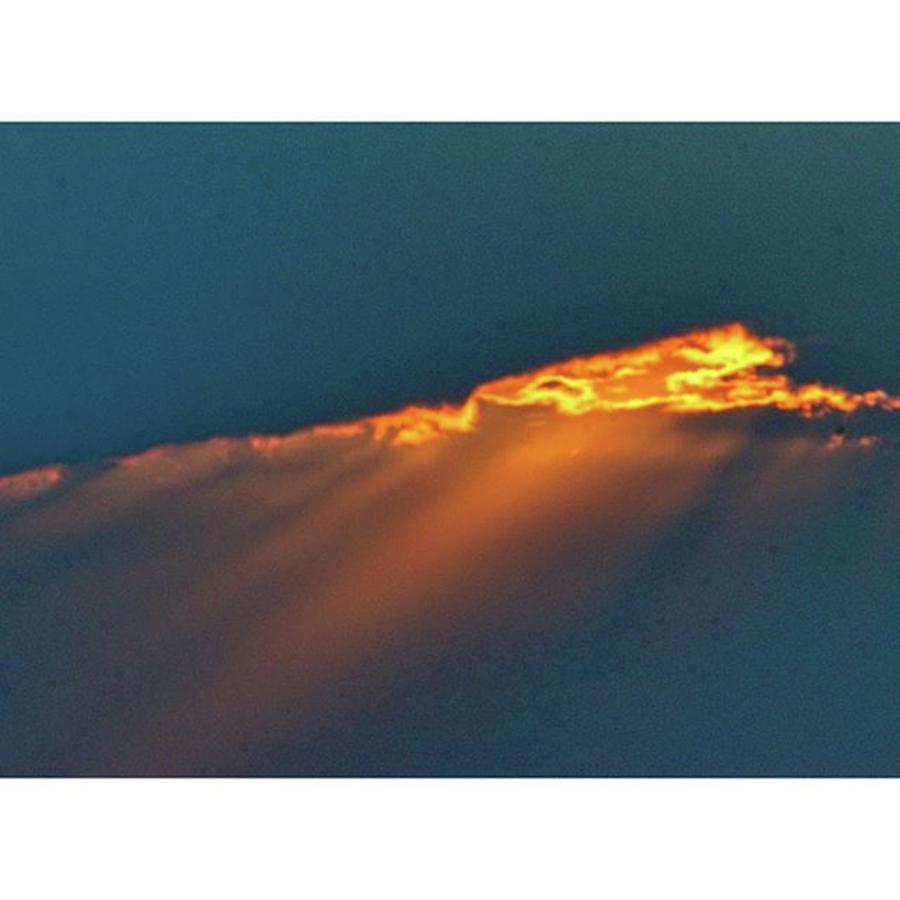 Nature Photograph - Light From The Sky #skyline #orange by Emmanuel Varnas