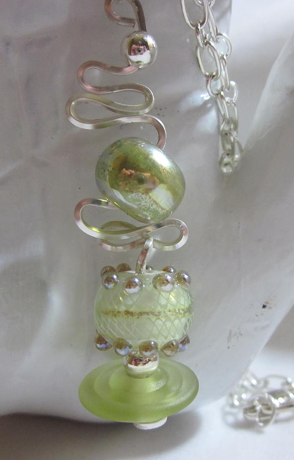 Jewelry Jewelry - Light Green Fancy Necklace by Janet  Telander