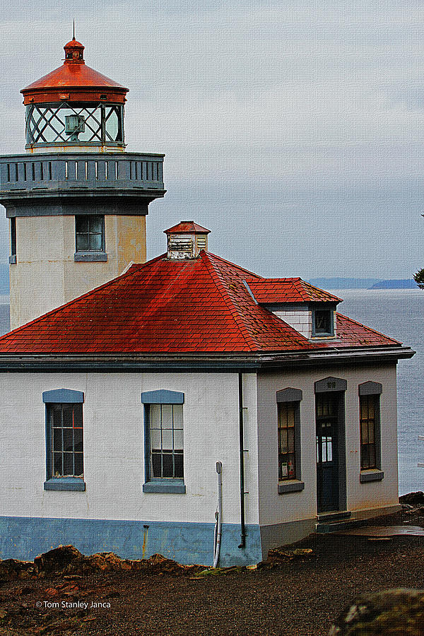 Light House On San Juan Island Photograph by Tom Janca Light House On San Juan Island Photograph by Tom Janca
