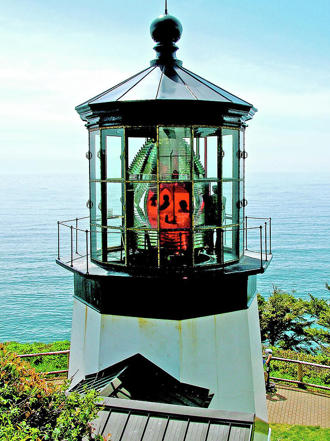 Light in Cape Meares Lighthouse in Cape Meares State Park, Oregon Photograph by Ruth Hager