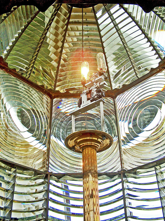  Light in Heceta Head Lighthouse in Hecata Head State Park, Oregon Photograph by Ruth Hager