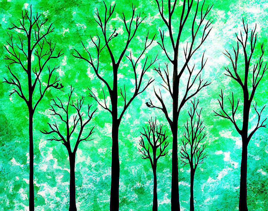 Light In The Woods Abstract Painting