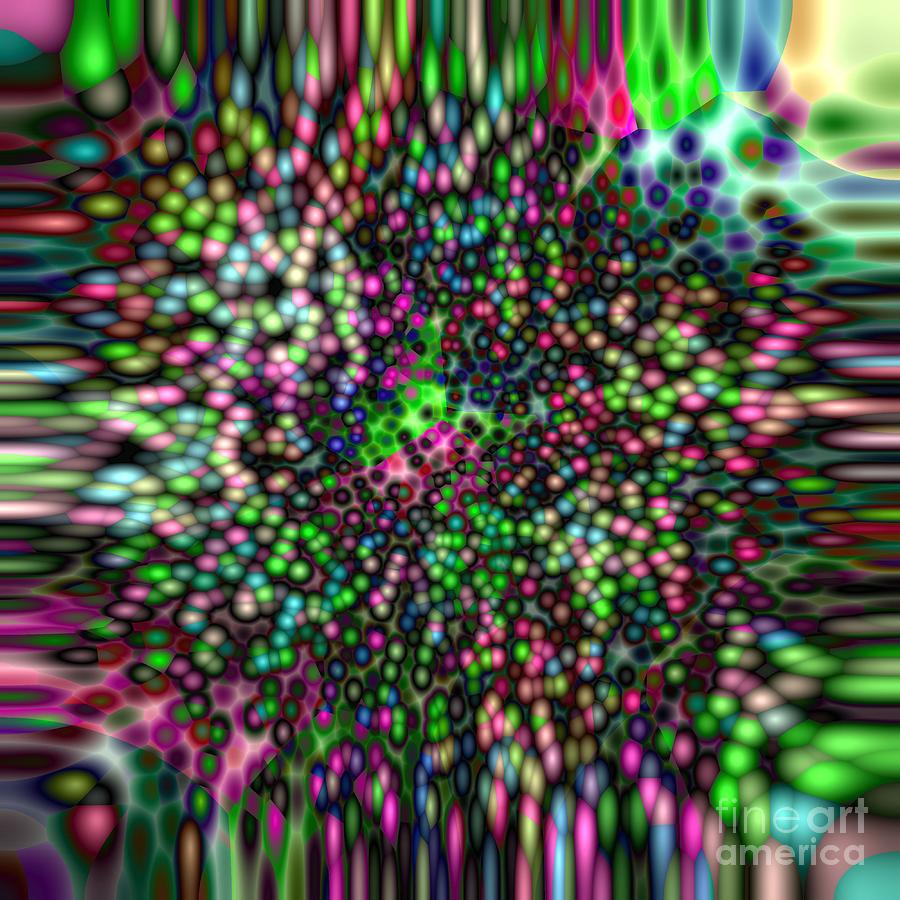 Light Mosiac Abstract- Candy Crushed Digital Art by Mary Machare