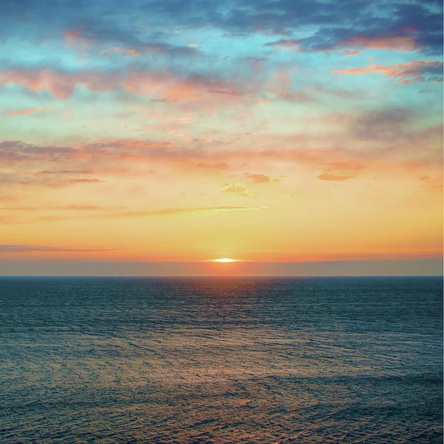 Ocean Sunset Photograph - Light of Day - Ocean Sunset Sunrise by Gregory Ballos