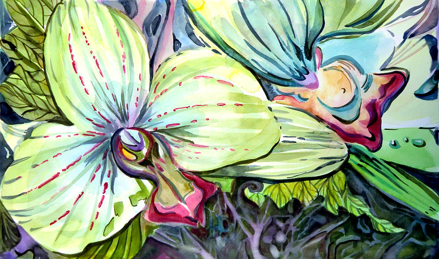 Light of Orchids Painting by Mindy Newman