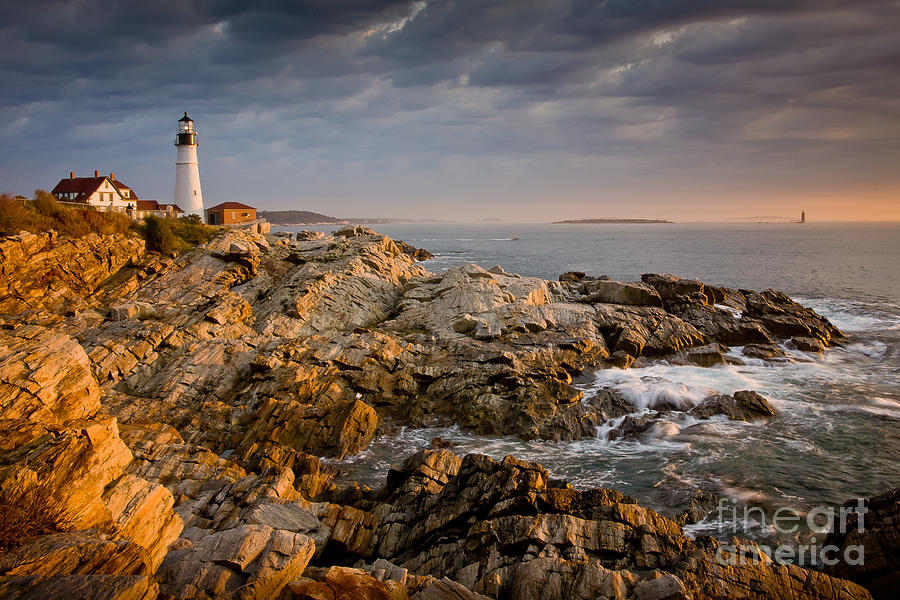 Architecture Photograph - Light on Portland Head by Susan Cole Kelly