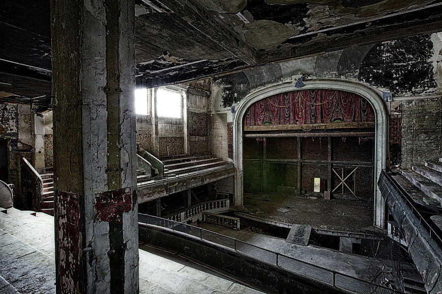 Light on the balcony - abandoned theatre building Photograph by Dirk Ercken