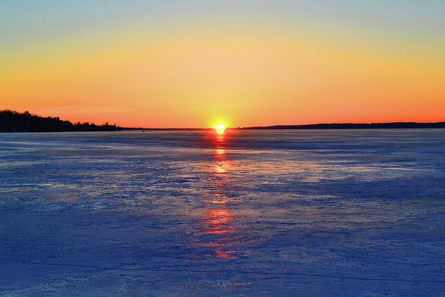 Light On The Ice At Sunset Two  Digital Art by Lyle Crump