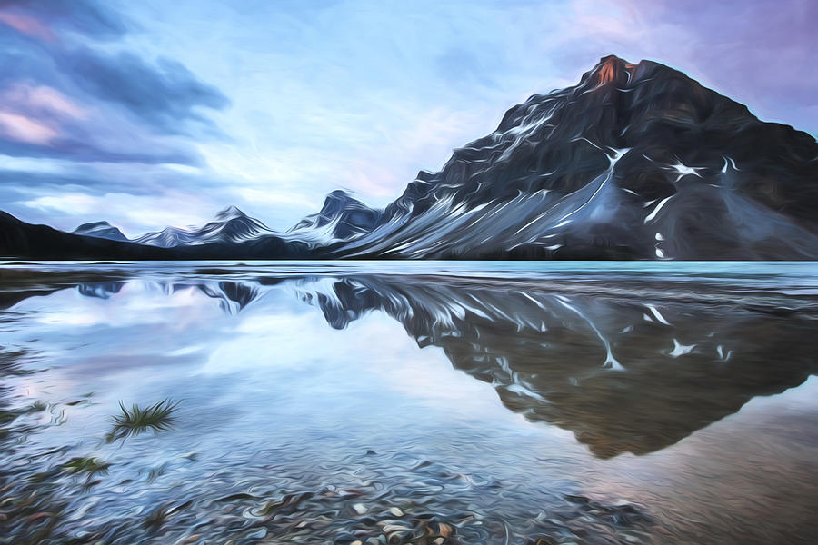 Banff National Park Digital Art - light on the peak II by Jon Glaser