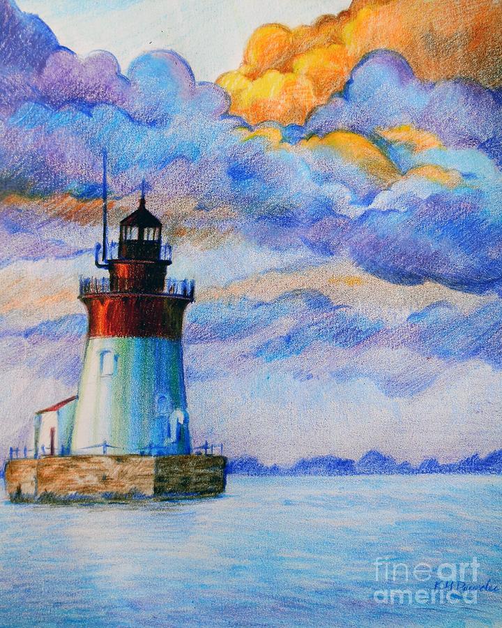 Light on the Water Drawing by K M Pawelec
