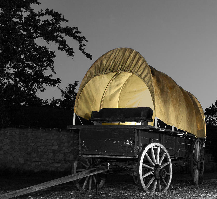 Light Painted Wagon Photograph by Walter E Koopmann