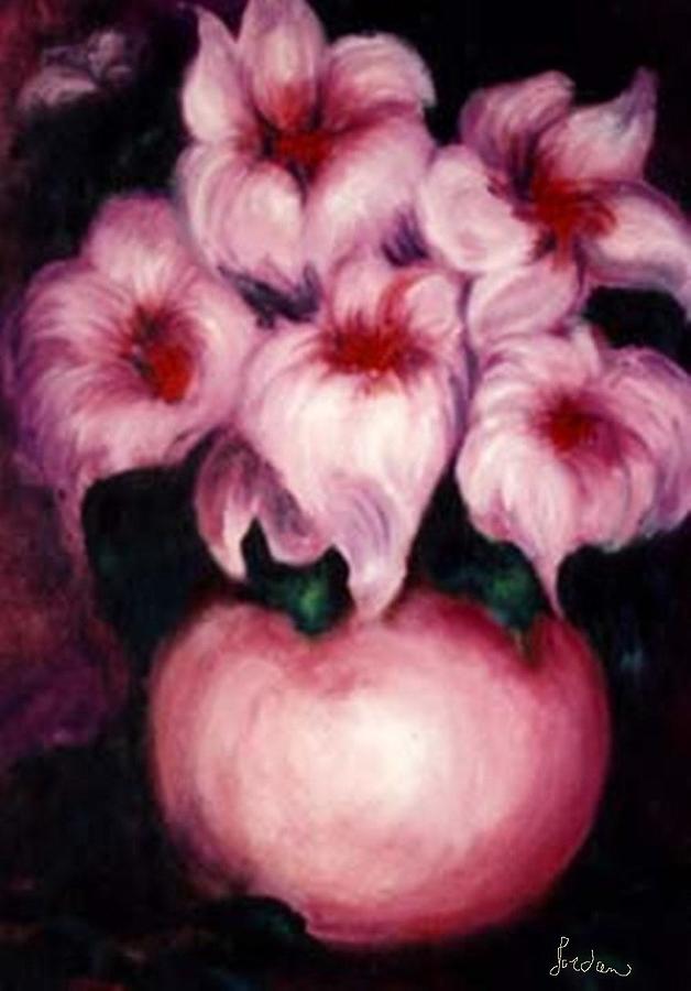 Light Pink Puffs Painting by Jordana Sands