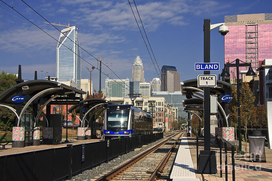 Light Rail in Charlotte Photograph by Jill Lang