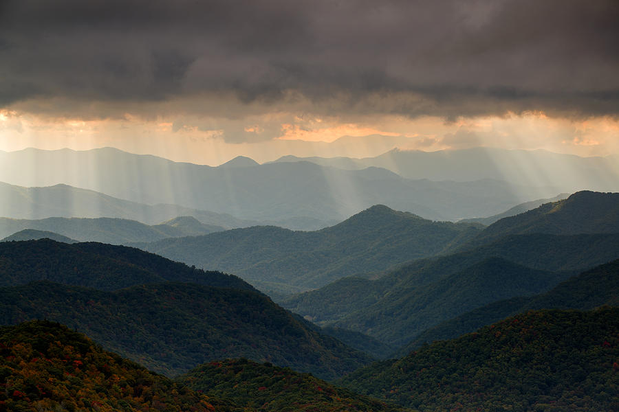 Light Rays on the Parkway Photograph by Derek Thornton