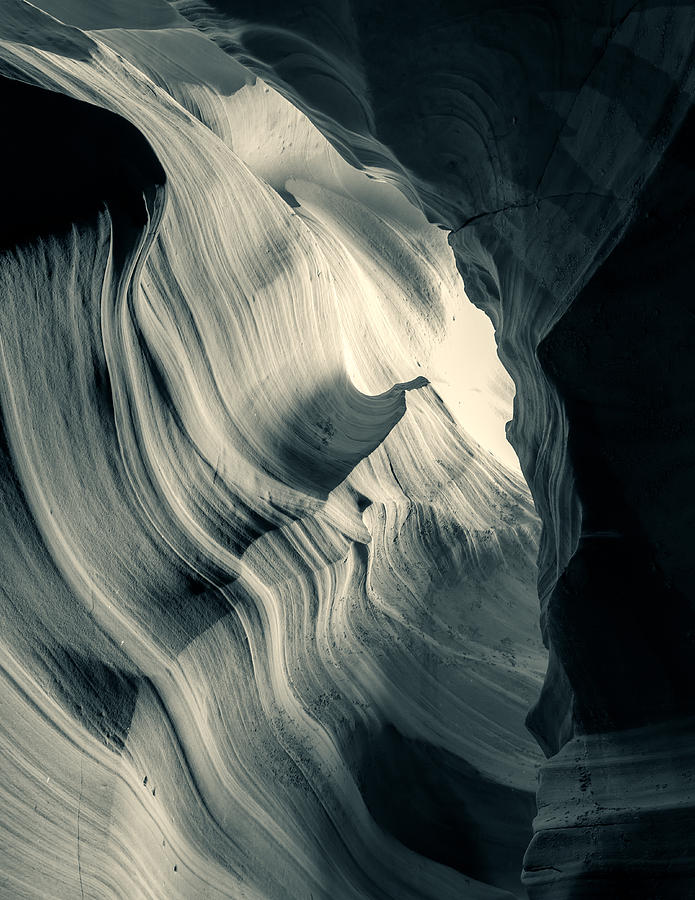 Light Through The Canyon BW Photograph by Jonathan Nguyen
