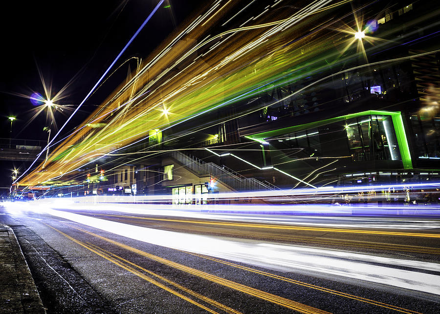 City Photograph - Light Trails 1 by Nicklas Gustafsson