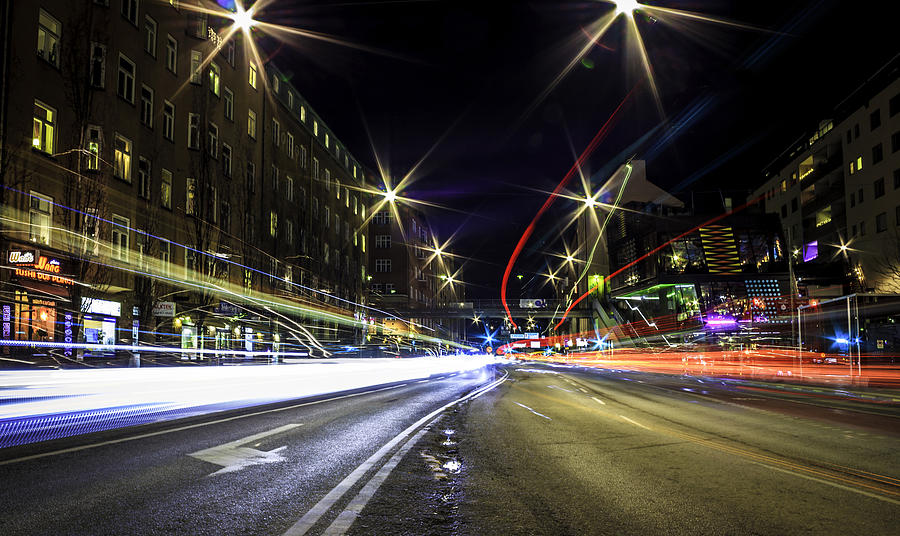 City Photograph - Light Trails 2 by Nicklas Gustafsson