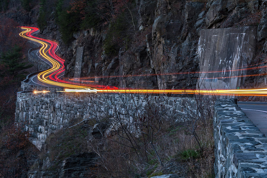 Light Trails At Hawks Nest Photograph by Angelo Marcialis