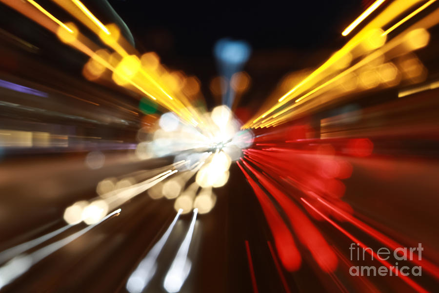 Abstract Photograph - Light trails by Iryna Liveoak