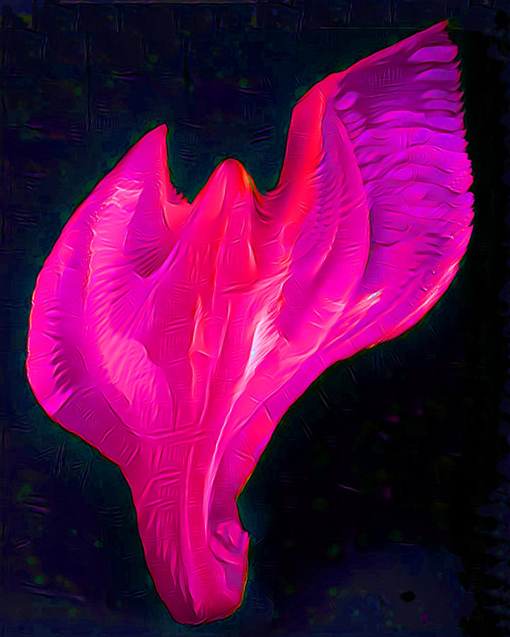Angel Digital Art - Light Warrior Goddess - Pink/Purple by Artistic Mystic