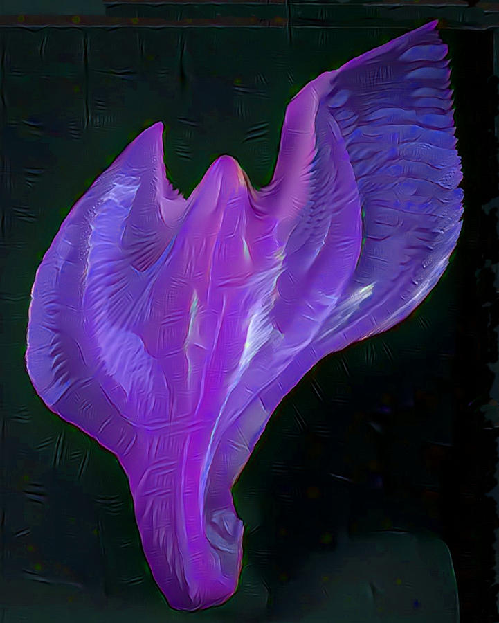 Angel Digital Art - Light Warrior Goddess - Purple by Artistic Mystic