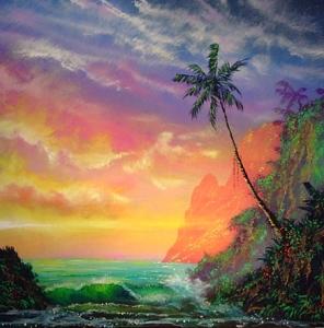 Island Painting - Light Whispers Its Secrets by Victor Kirton Island Painting - Light Whispers Its Secrets by Victor Kirton