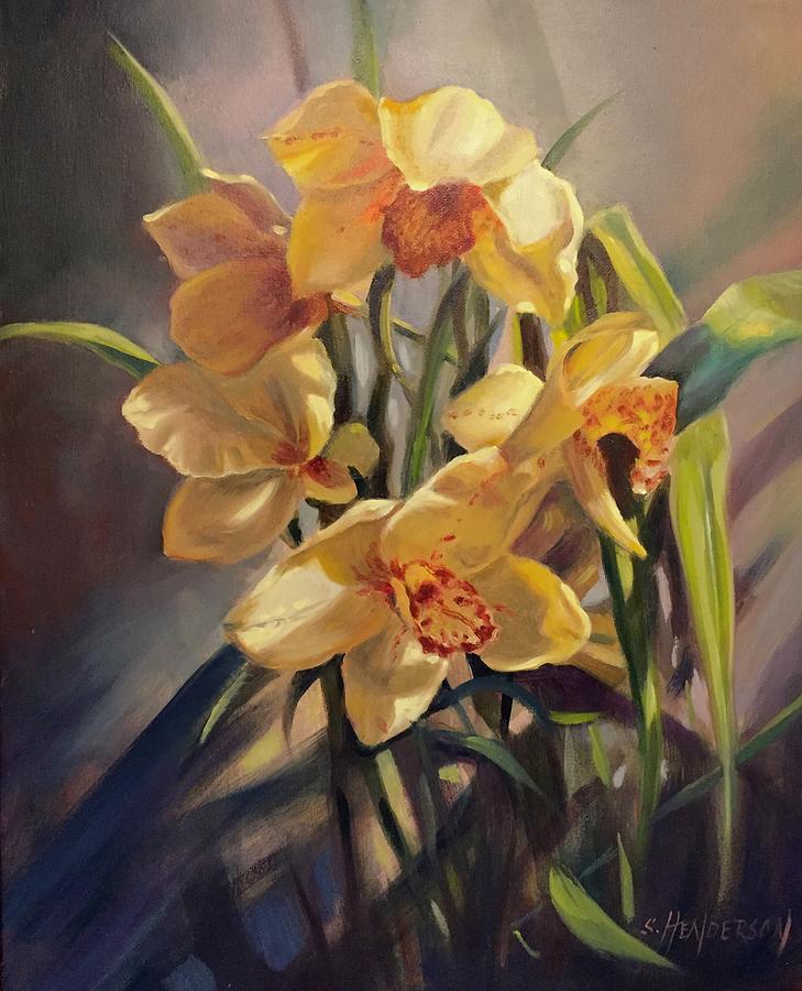 Orchids Painting - Light Works by Shelley Henderson
