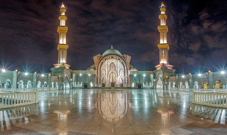 Lighted Federal Territory Mosque  Photograph by Pradeep Raja Prints