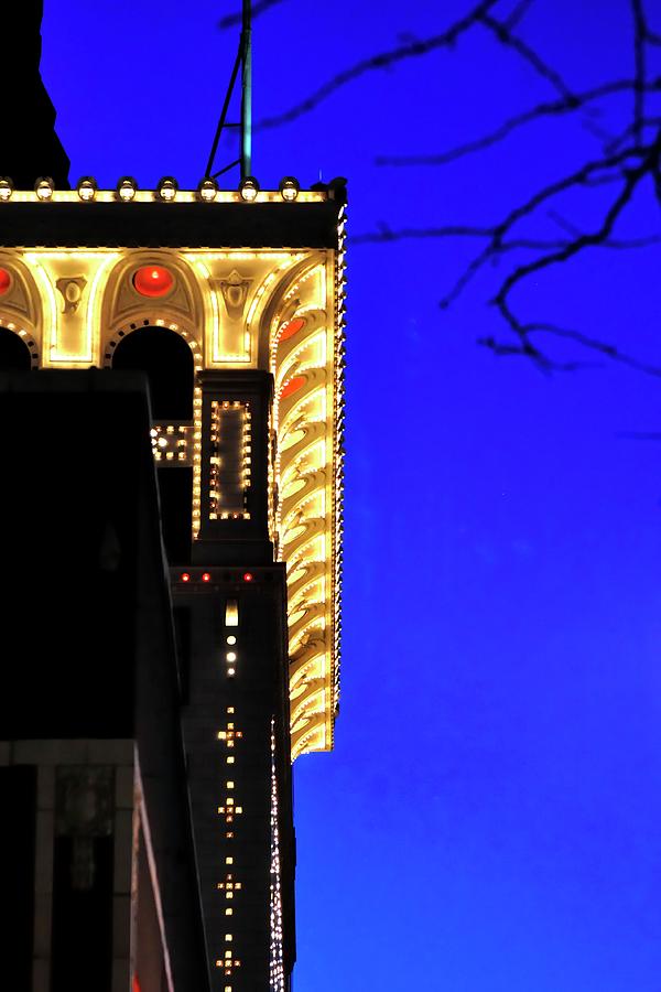 Lighted Roofline Photograph by Jerry Sodorff