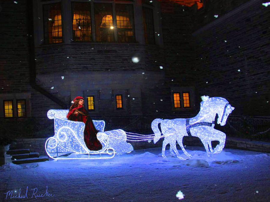 Lighted Sleigh  Photograph by Michael Rucker