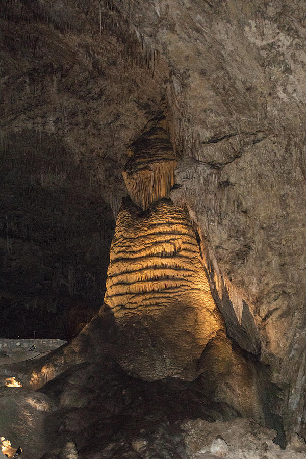 Lighted Stalagmite Photograph by James Gay
