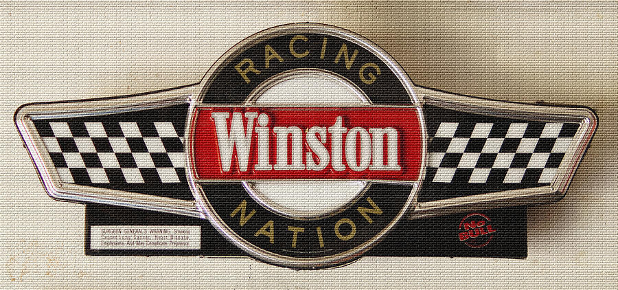 Lighted Vintage Winston Racing Sign Photograph by Jayme Pierce