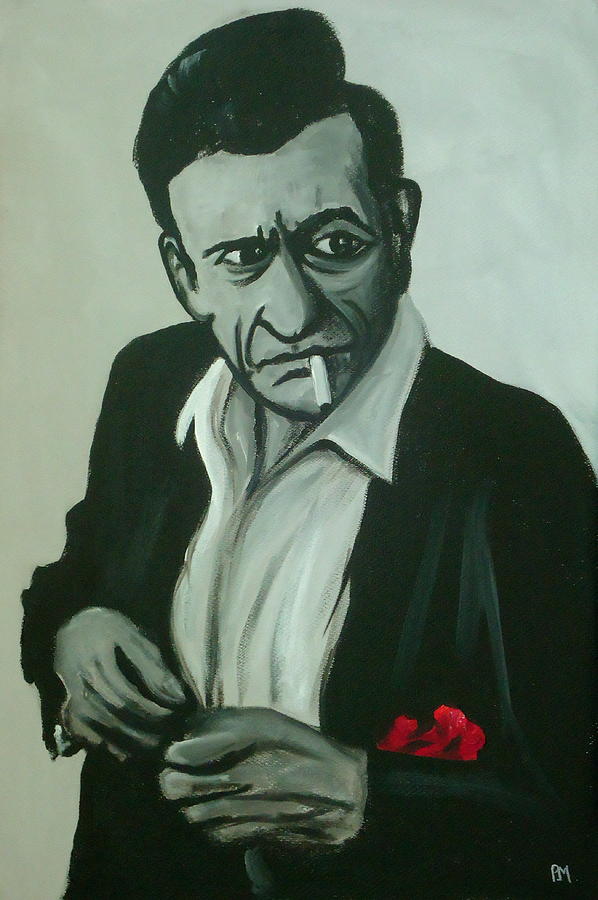 Johnny Cash Painting - Lighten Up by Pete Maier